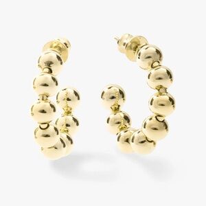 🆕💜🌟Melinda Maria🌟💜Baby Life’s a Ball Gold Hoop Earrings